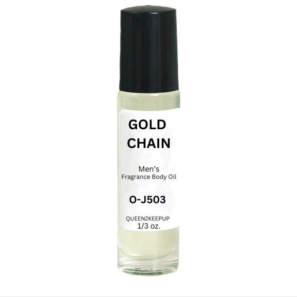 Gold Chain (Men) Body Oil 10 ml Fragrance Pure Uncut 1/3 oz Roll-On Scent - Picture 5 of 5